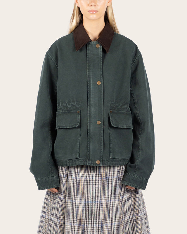 Washed Canvas Blouson Jacket