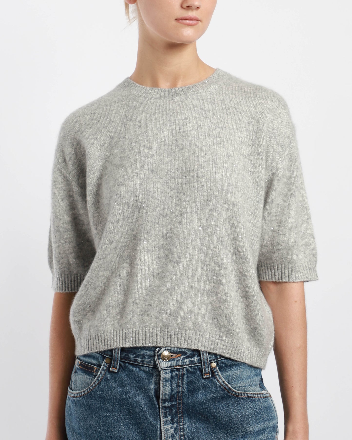 Short Sleeve Sequin Jumper