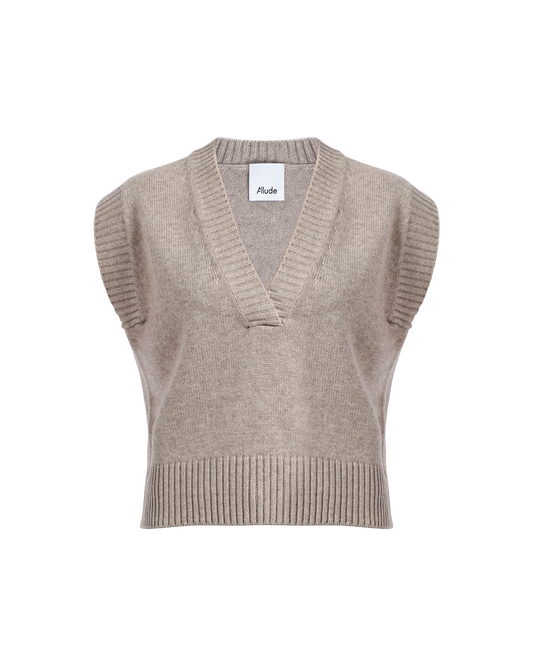 Sleeveless V-Neck Jumper