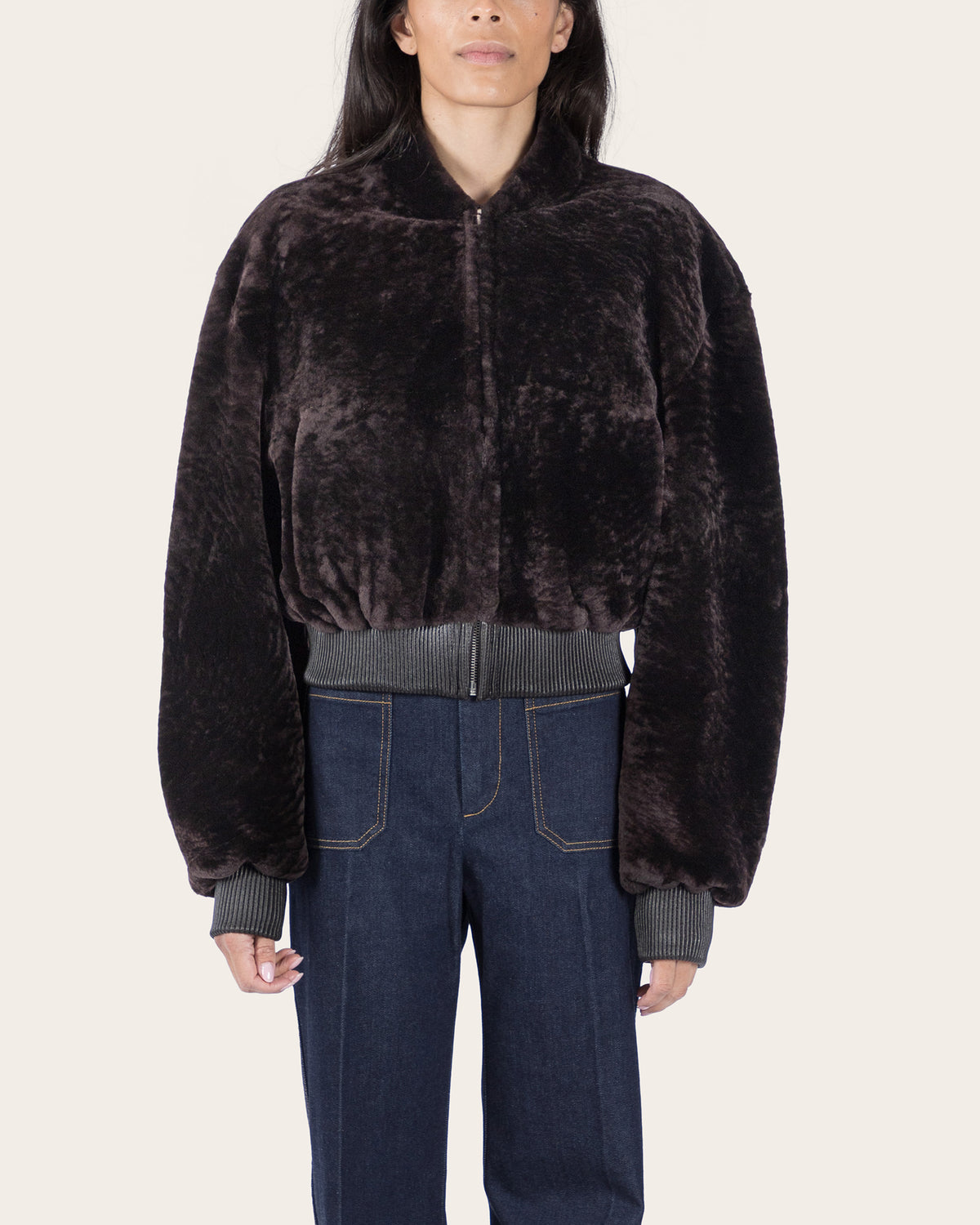 Azra Merino Velvet Bomber