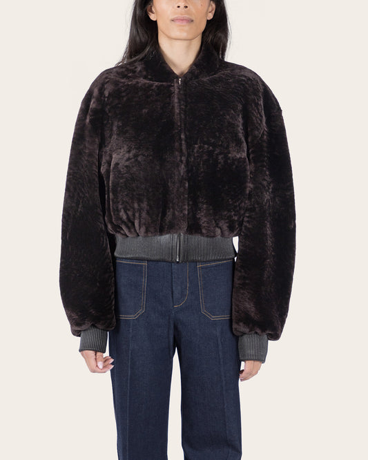 Azra Merino Velvet Bomber