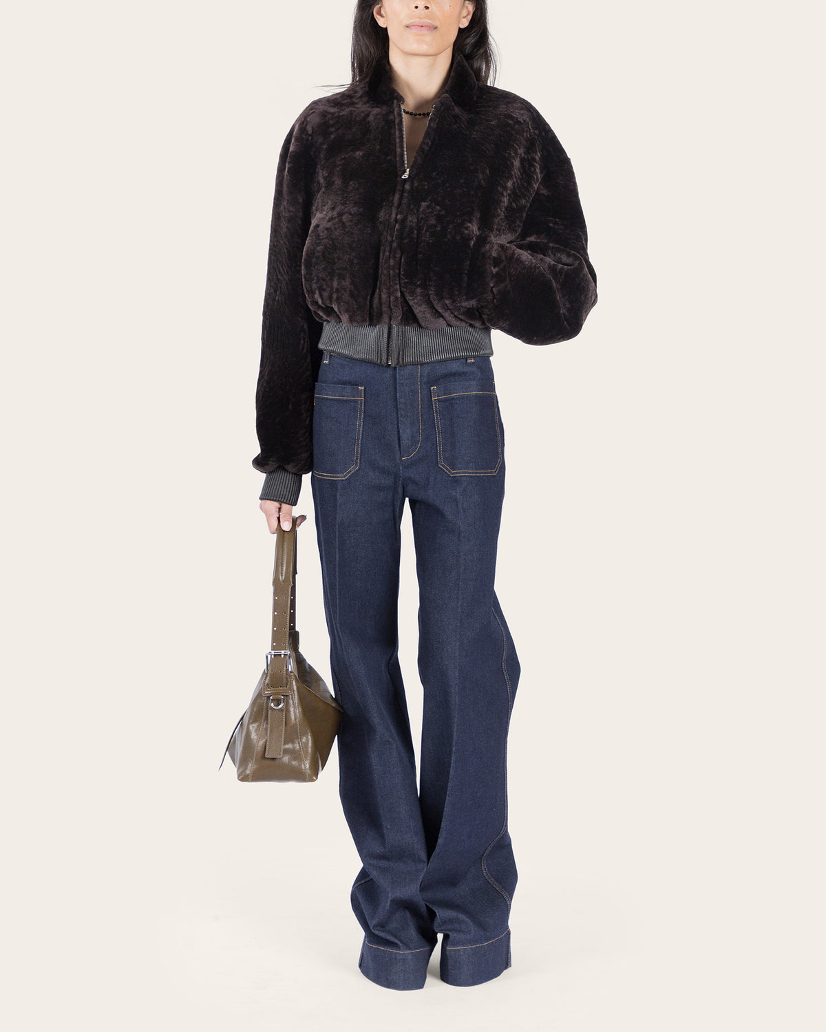 Azra Merino Velvet Bomber