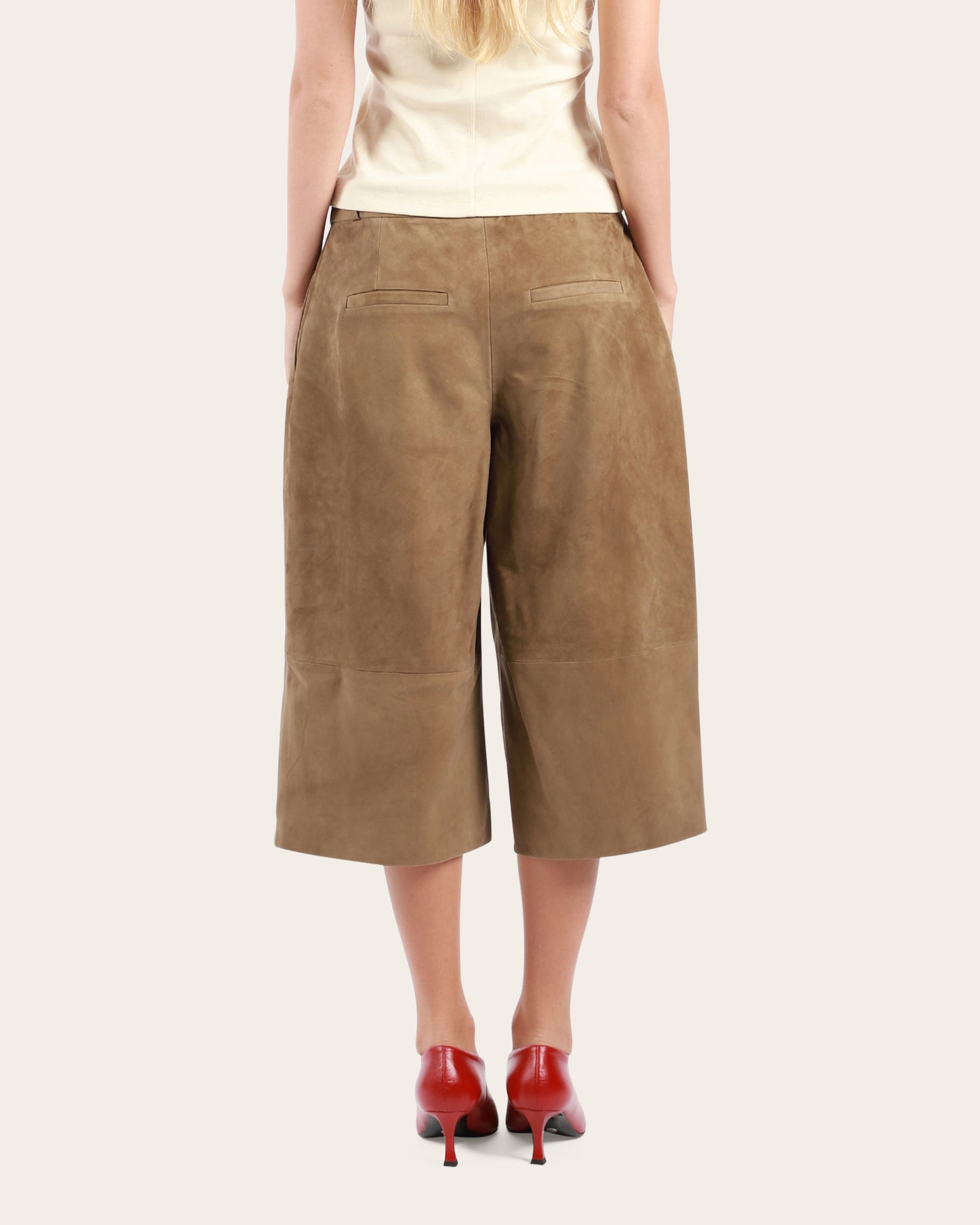 Jina Lamb Suede Shorts