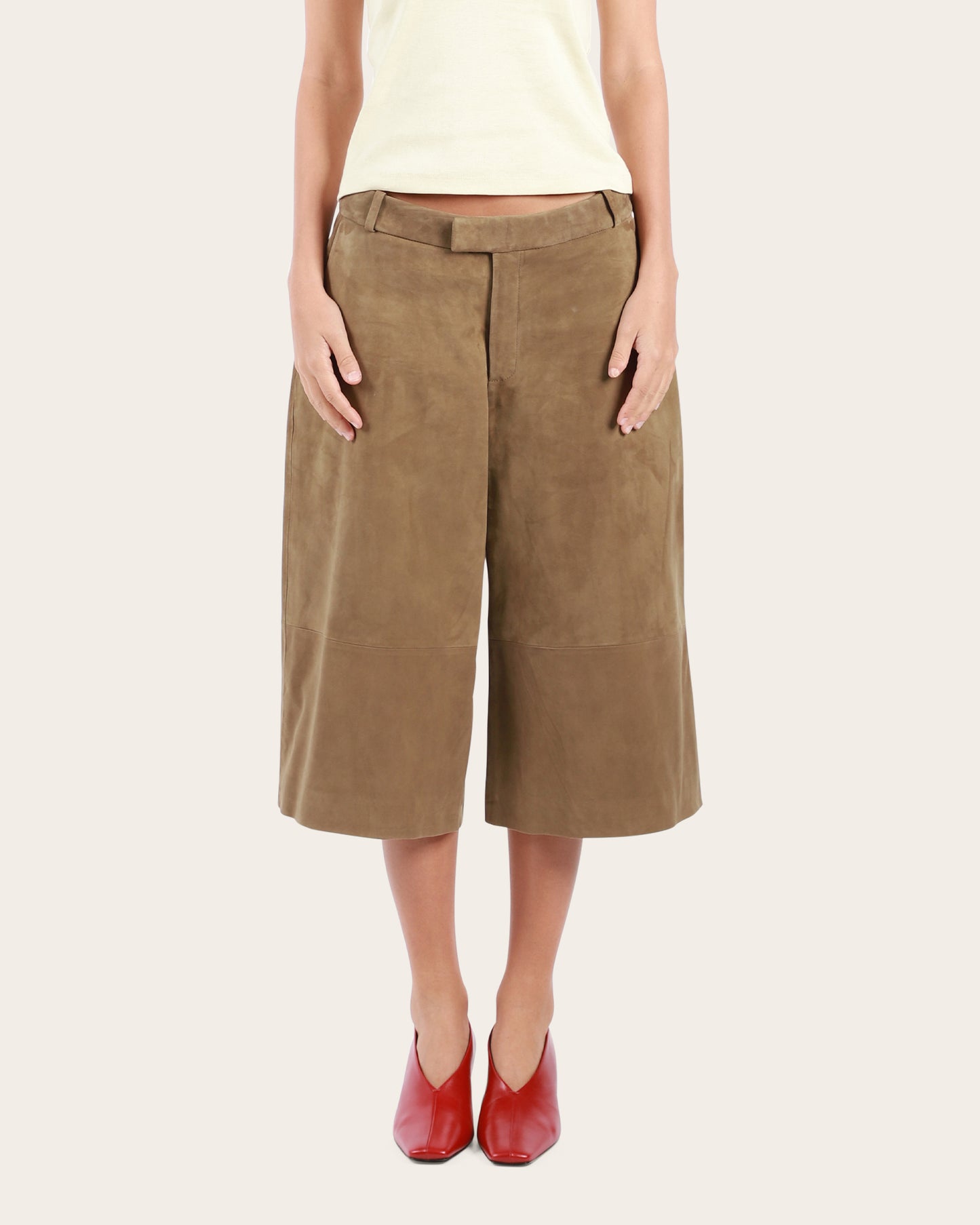 Jina Lamb Suede Shorts