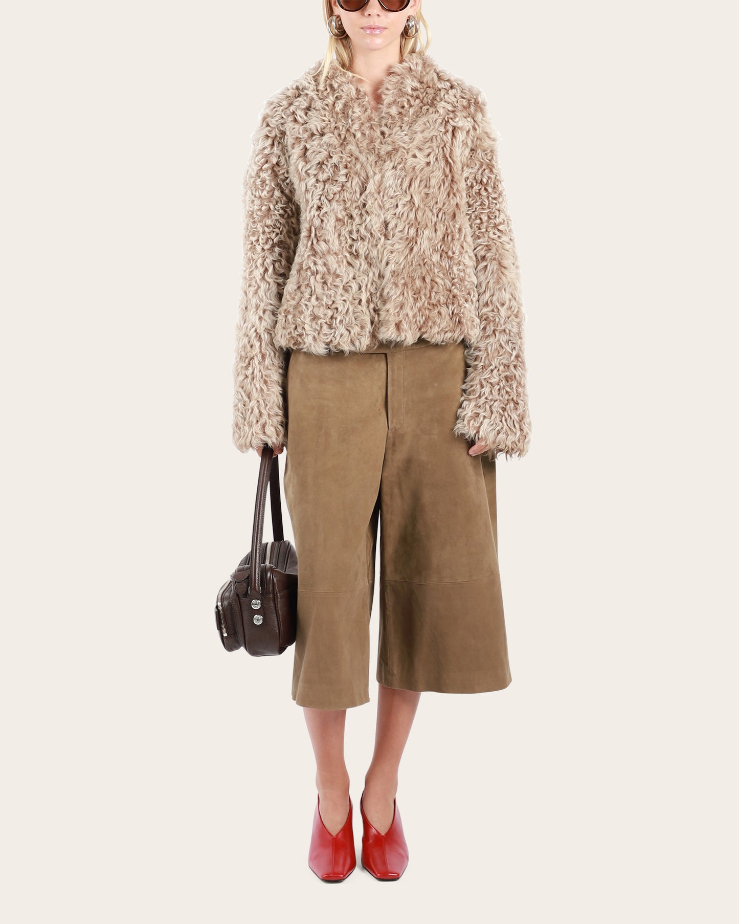 Jina Lamb Suede Shorts