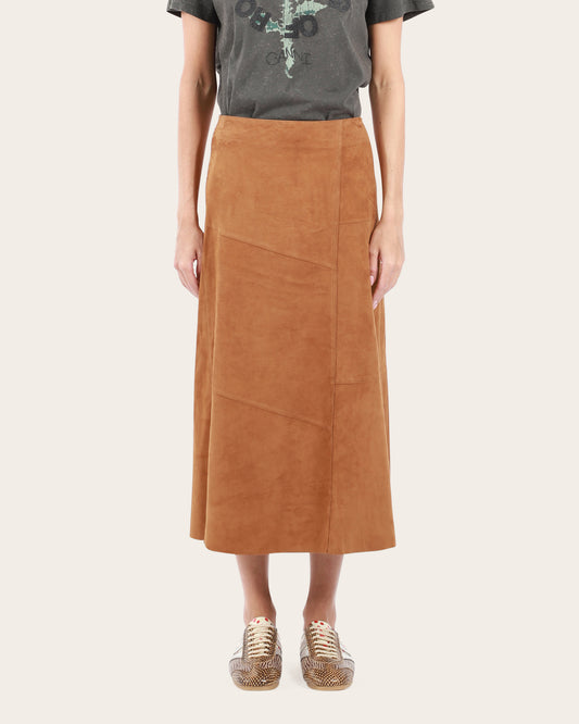 Vayenne Lamb Suede Skirt