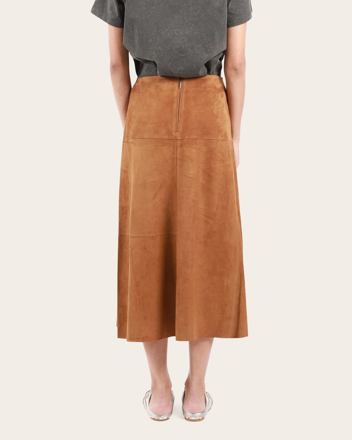Vayenne Lamb Suede Skirt