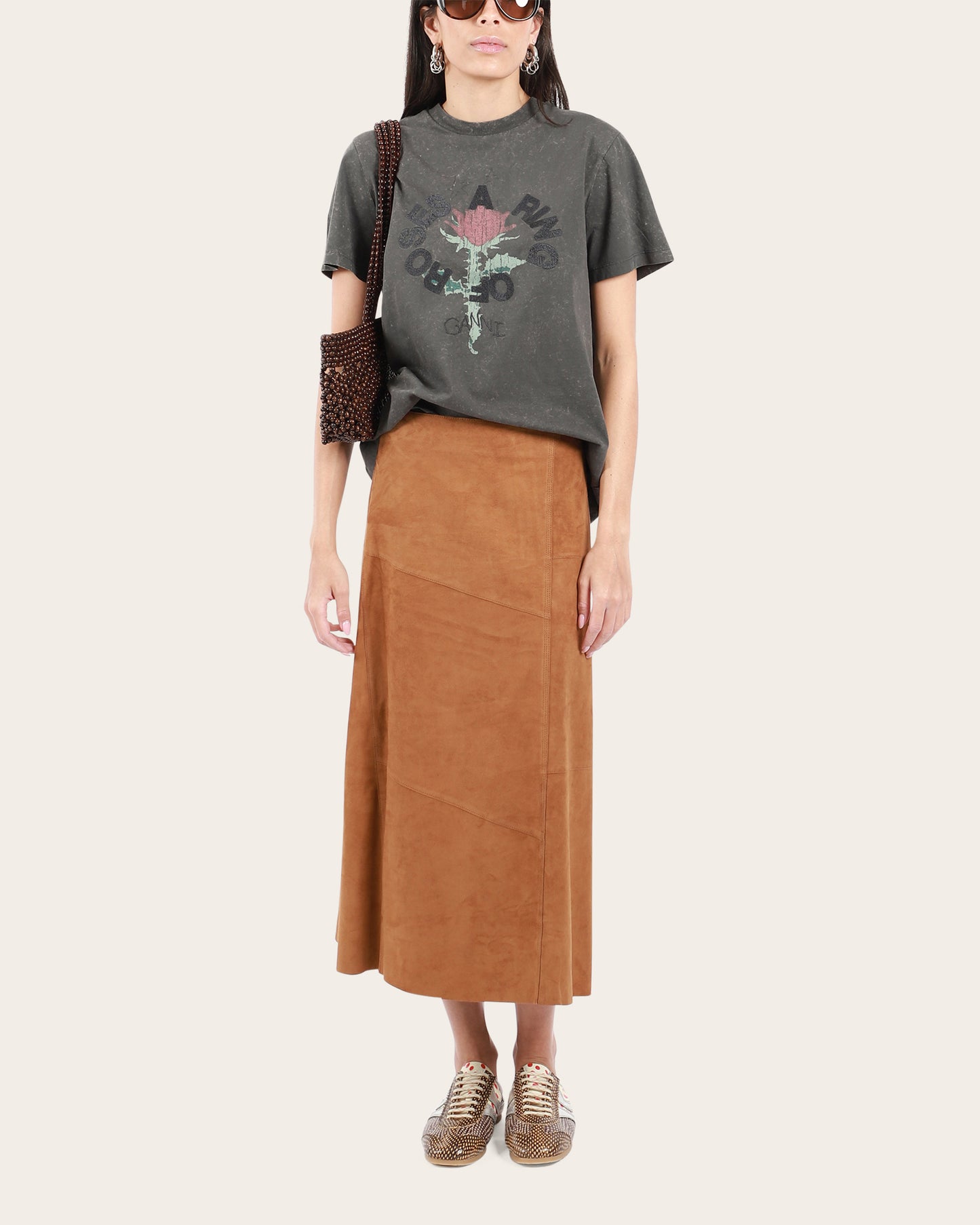 Vayenne Lamb Suede Skirt