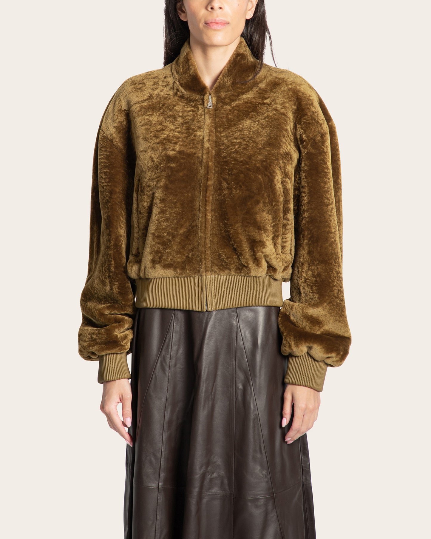 Azra Merino Velvet Bomber
