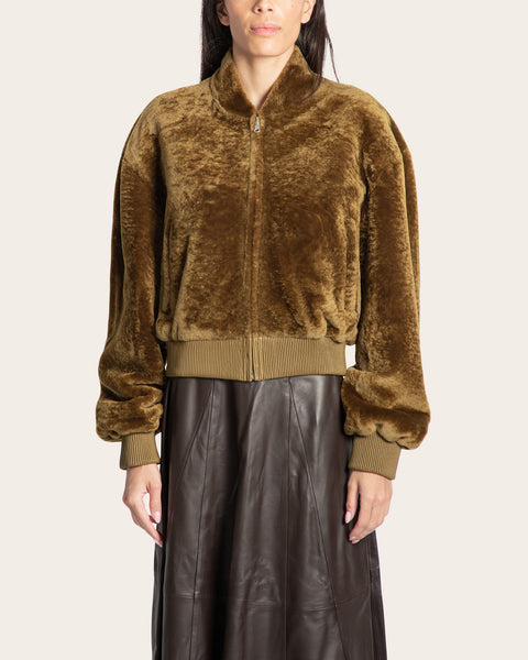 Azra Merino Velvet Bomber