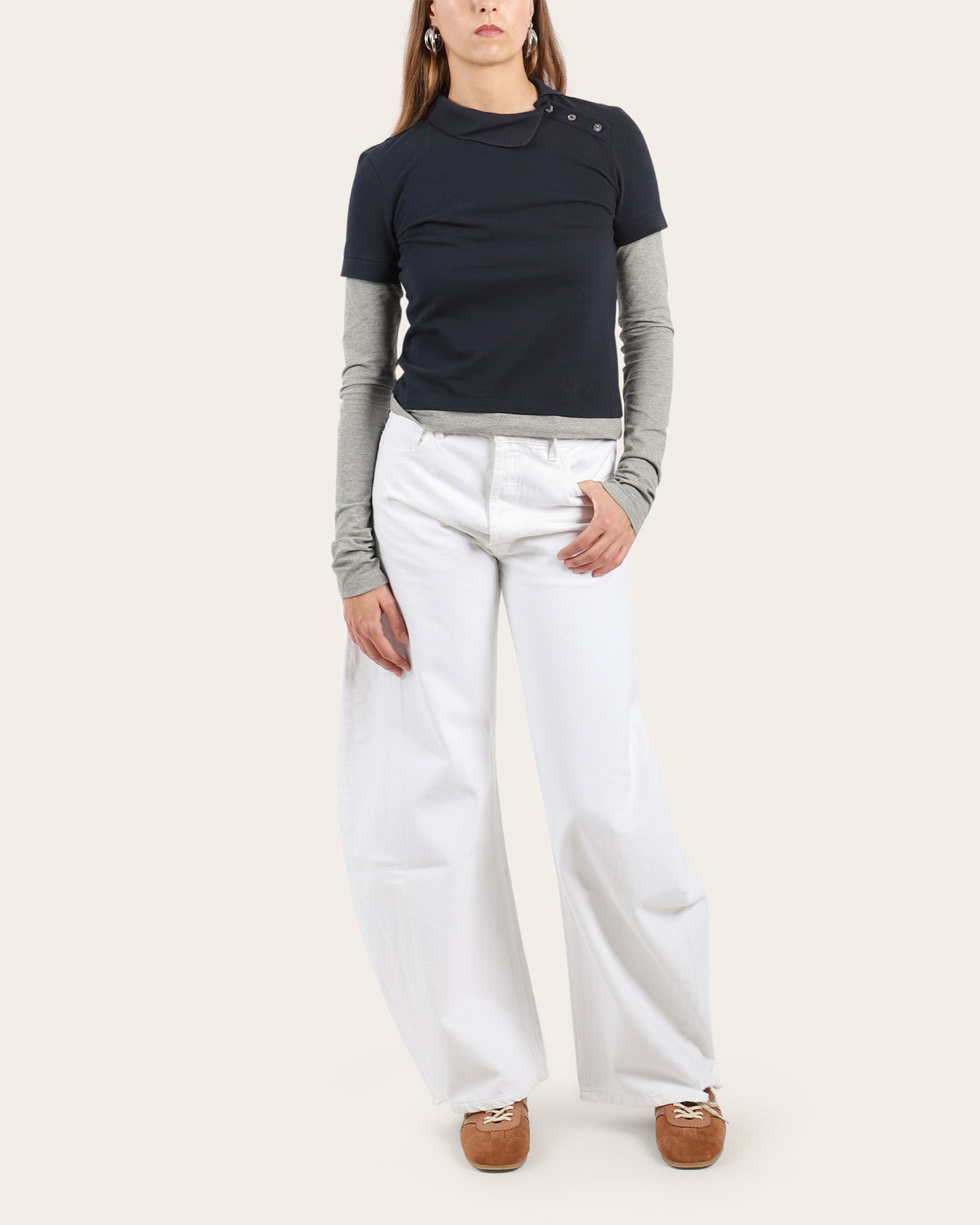 Asymmetric Polo Shirt