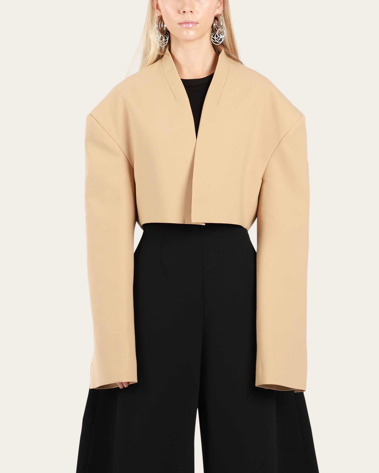 Cropped Tuxedo Jacket