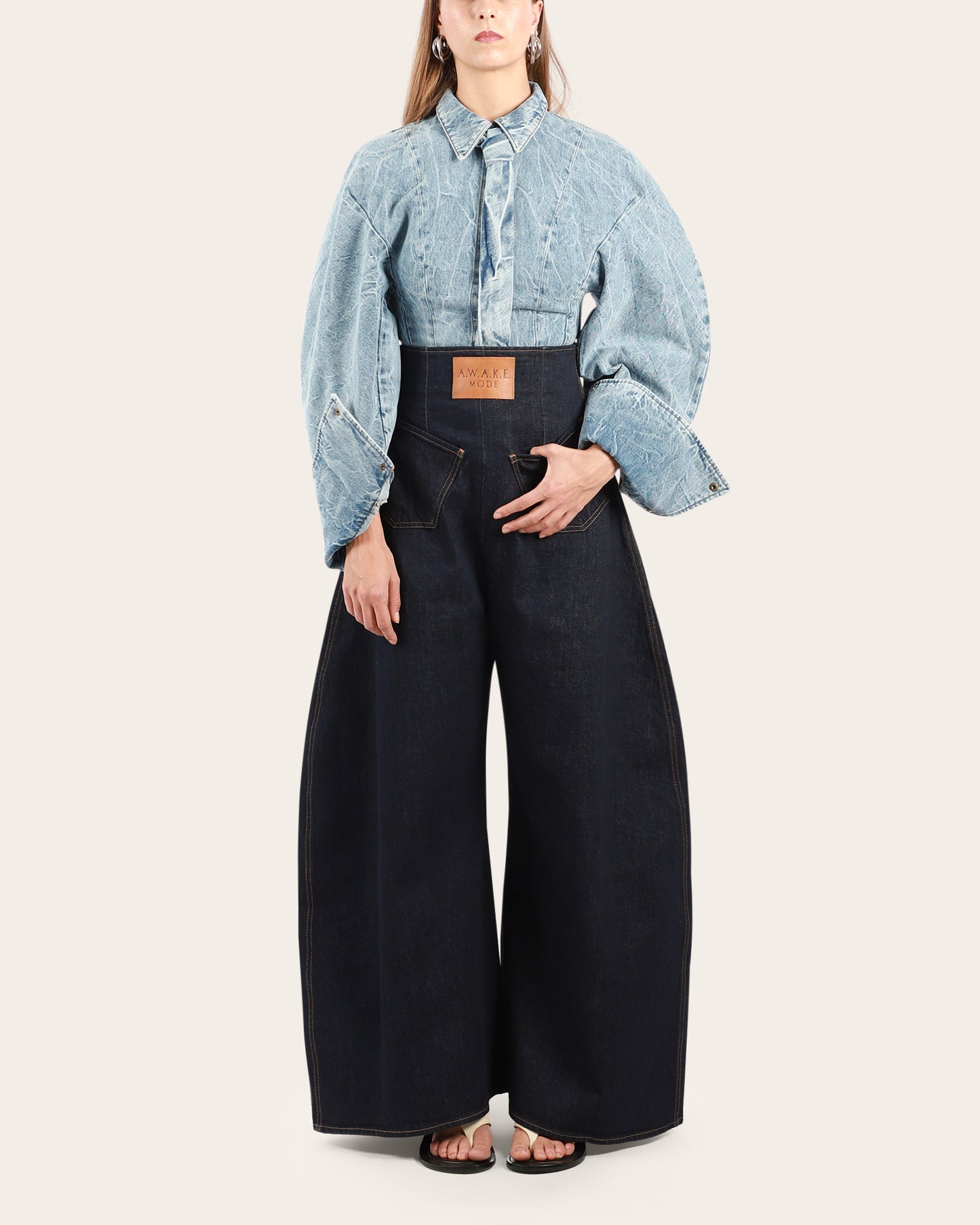Rounded Back to Front Jeans