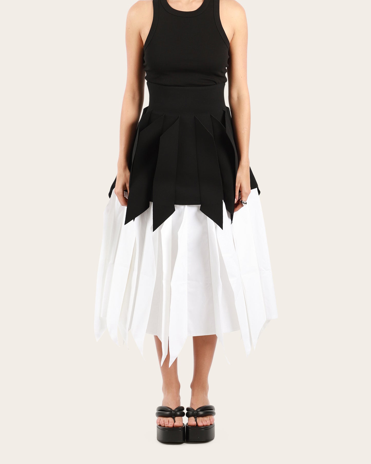 A Line Skirt with Panel