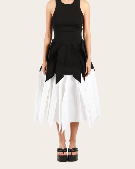 A Line Skirt with Panel