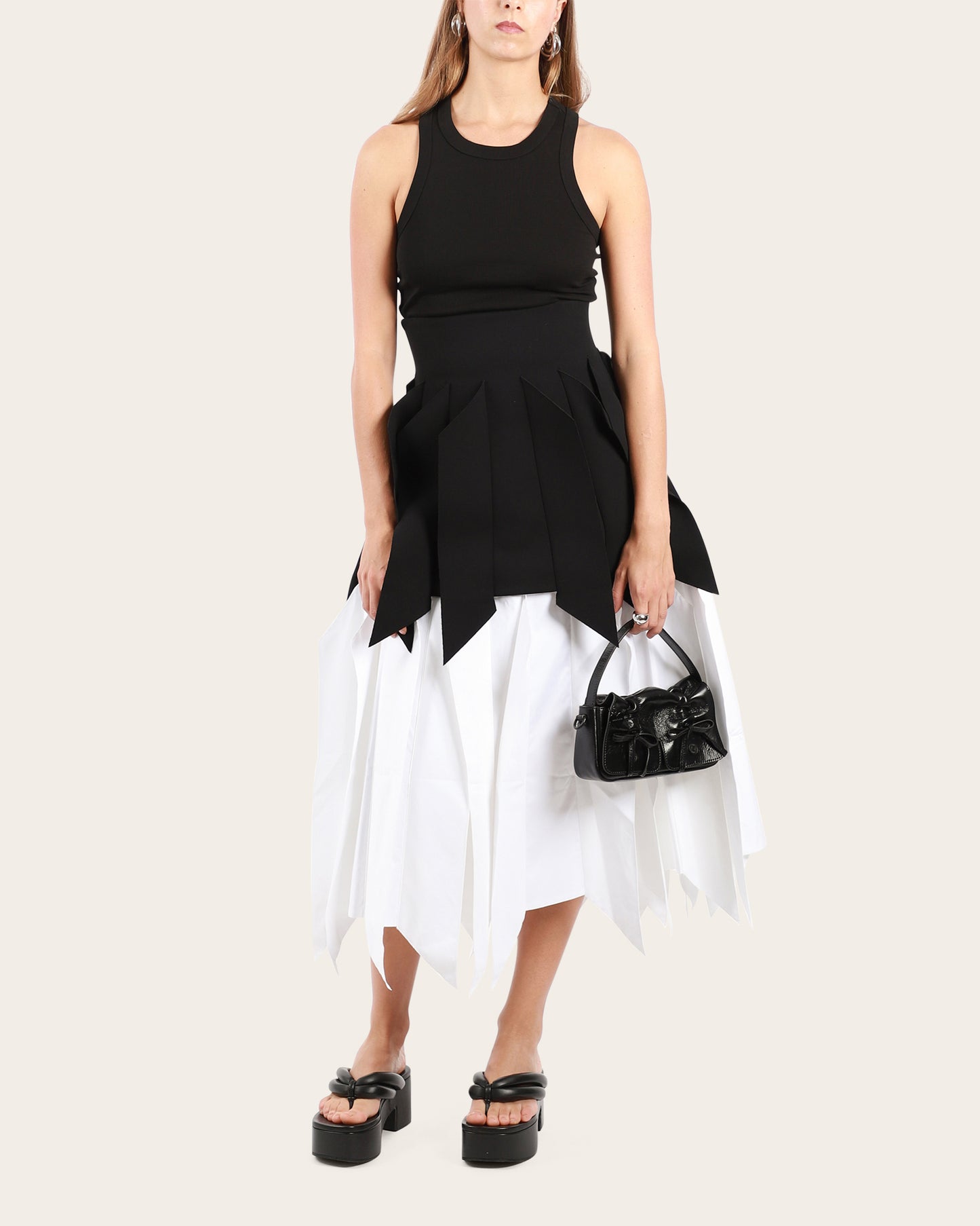 A Line Skirt with Panel