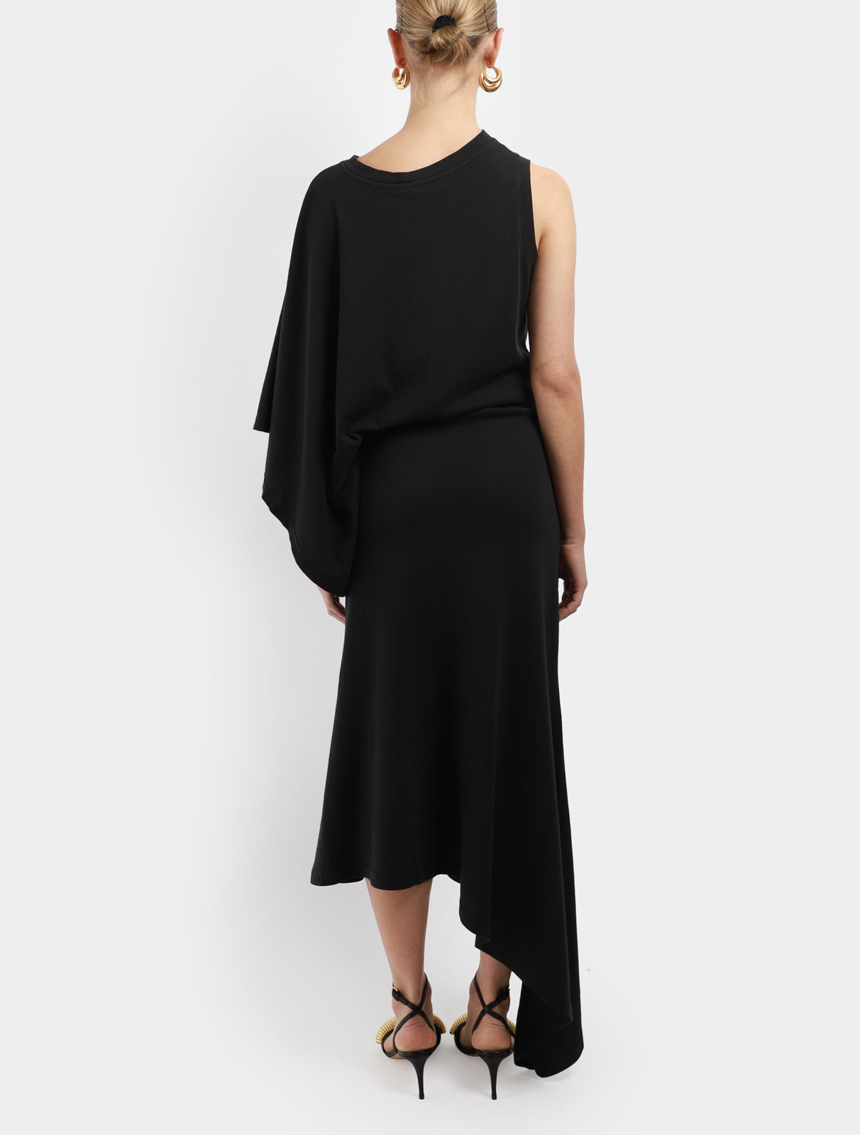 Asymmetric One-Sleeve Maxi Dress