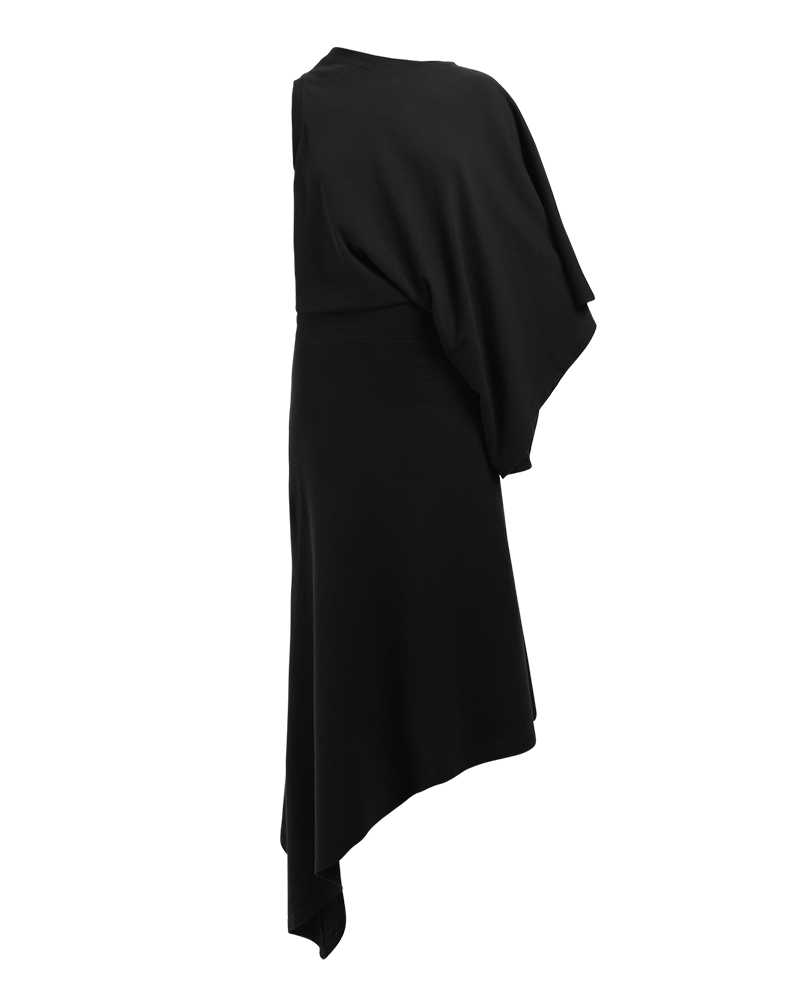 Asymmetric One-Sleeve Maxi Dress