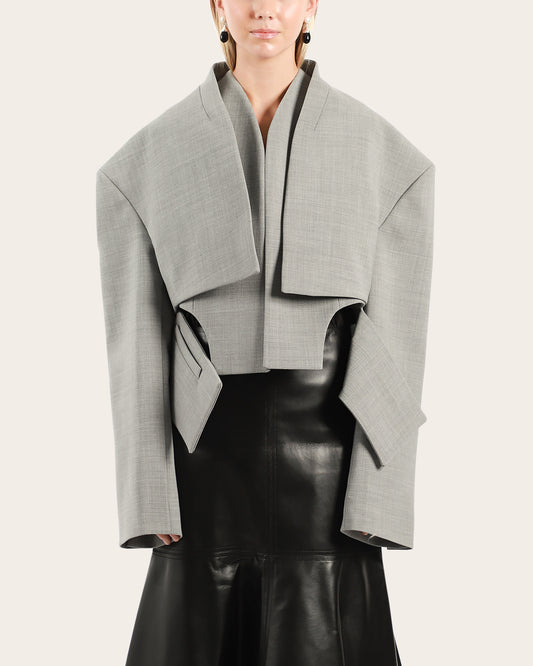 Cropped Jacket with Insert
