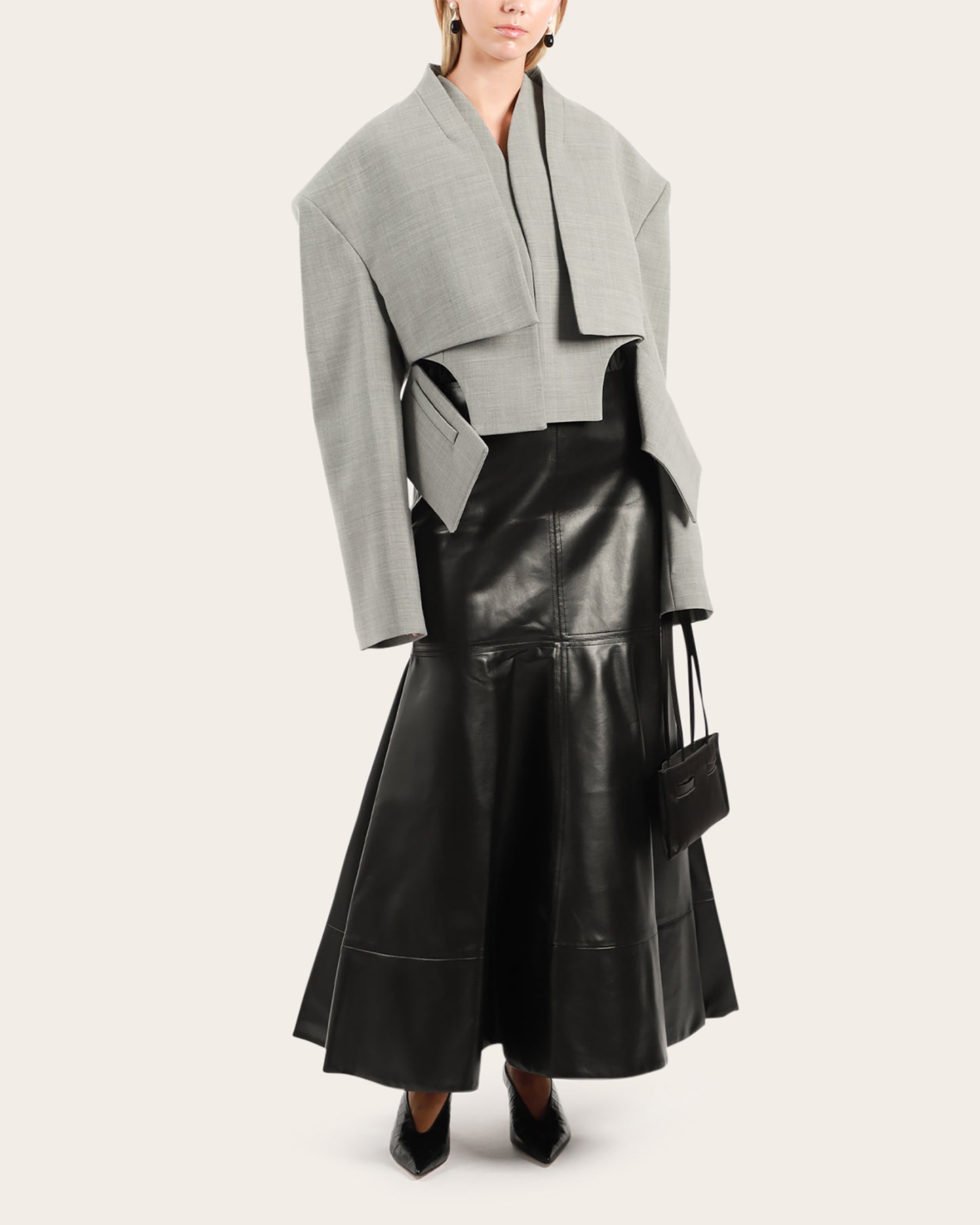 Cropped Jacket with Insert