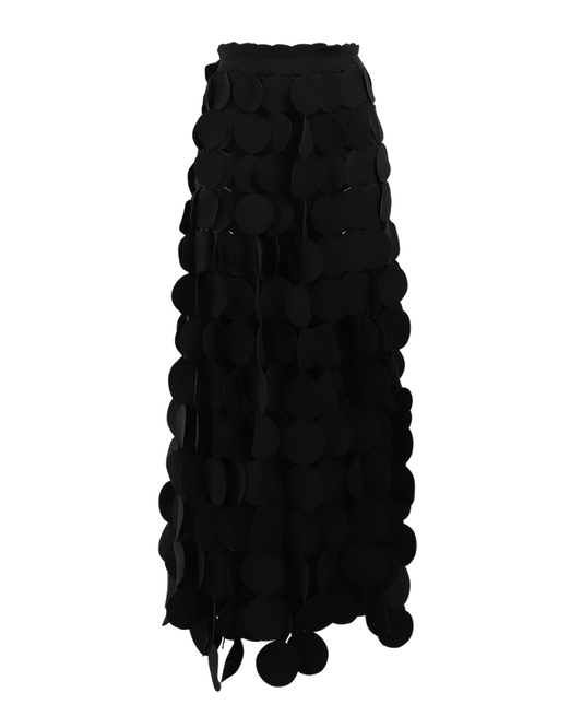 Multi Circle Layered Maxi Skirt