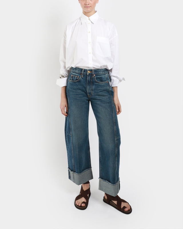 Relaxed Cuffed Lasso Jeans