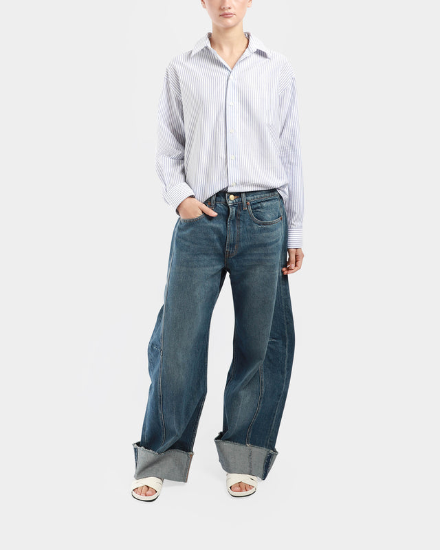 Relaxed Cuffed Lasso Jeans