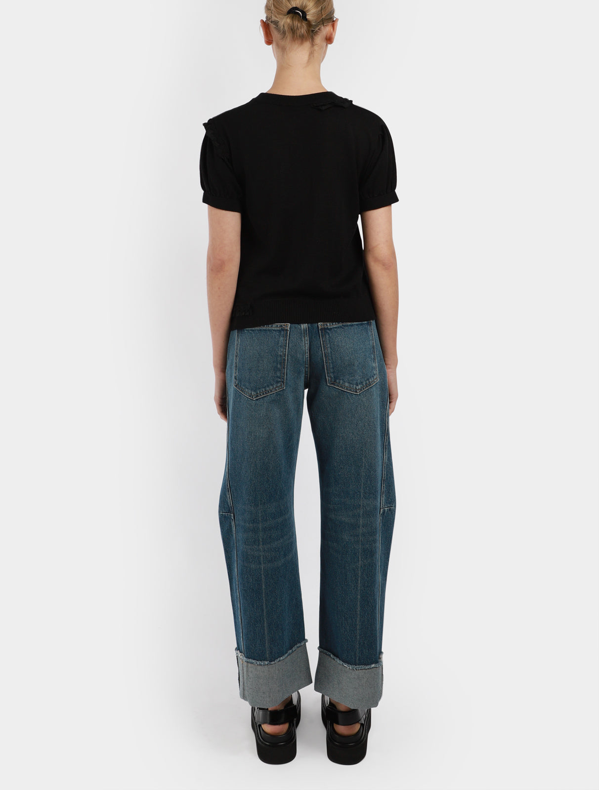 Relaxed Cuffed Lasso Jeans