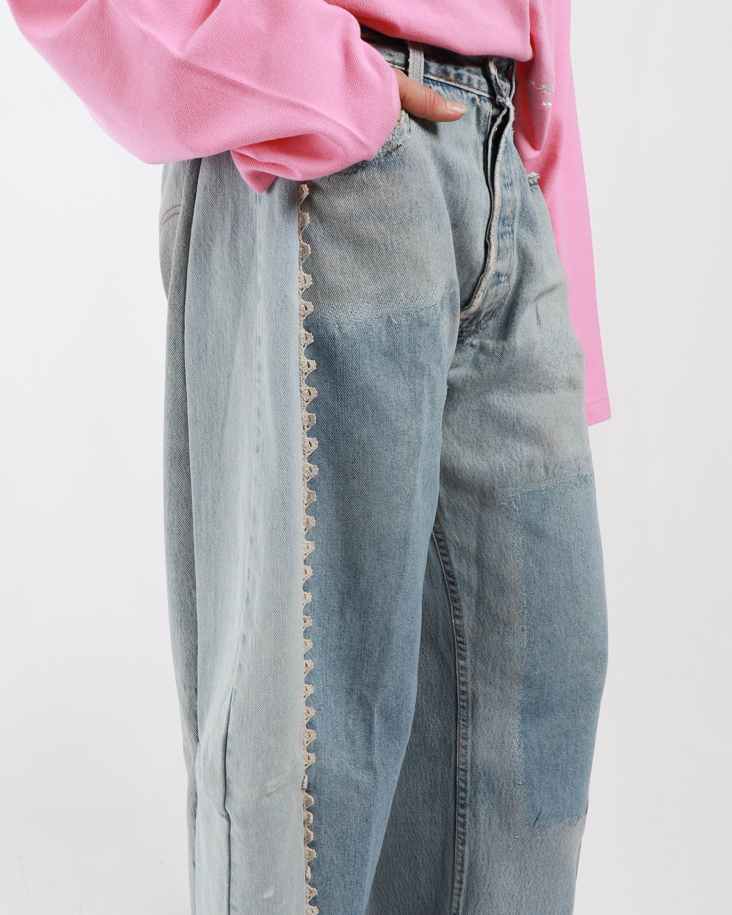 Vintage Lasso Jeans With Lace