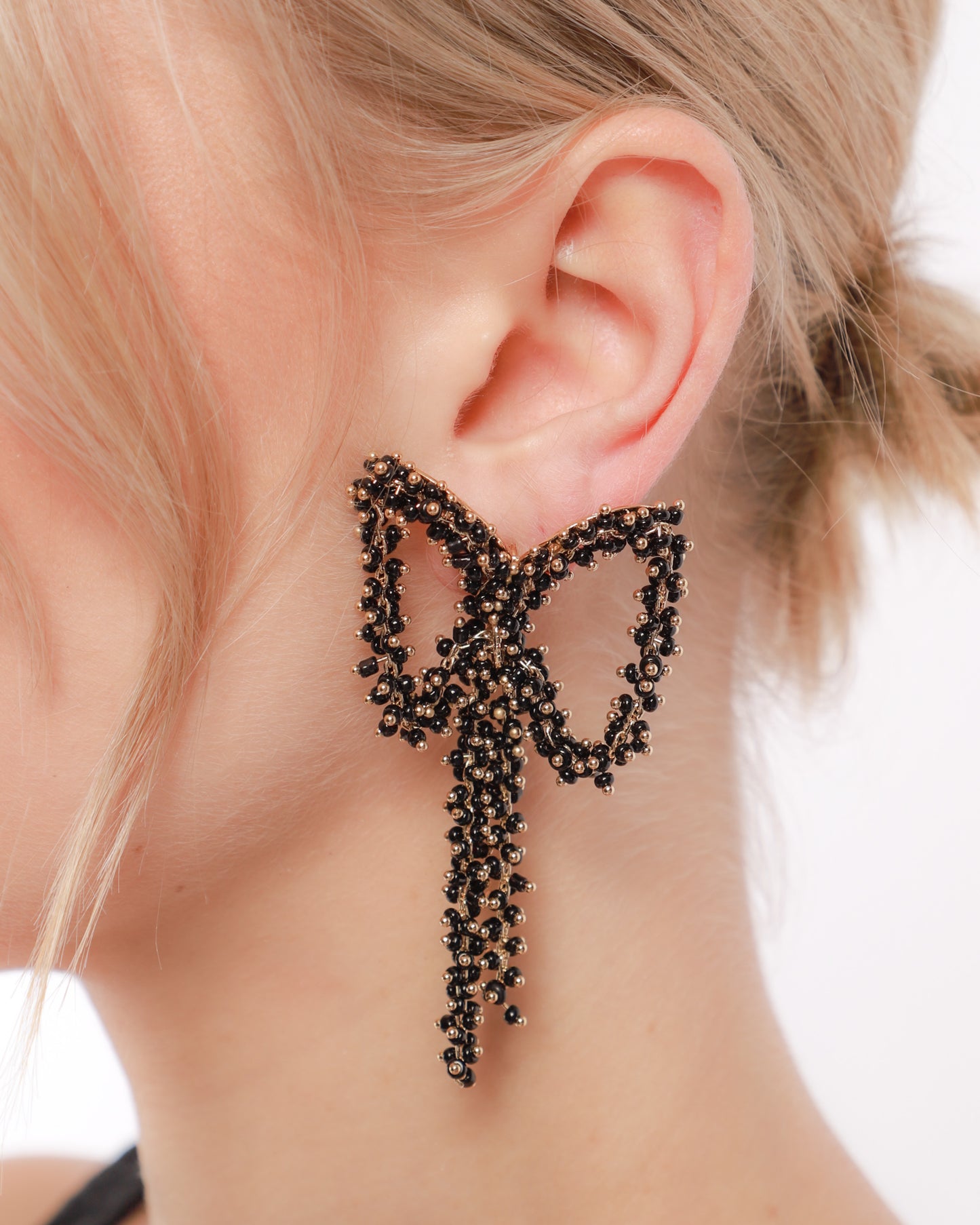 Black Bow Earrings