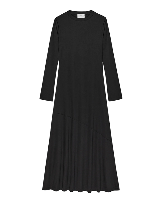 caes-long-jersey-seam-detail-dress-black