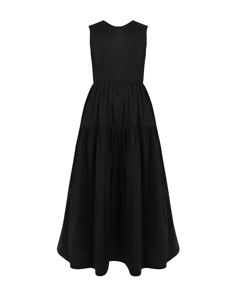 cecilie-bahnsen-ruth-cotton-gown-black