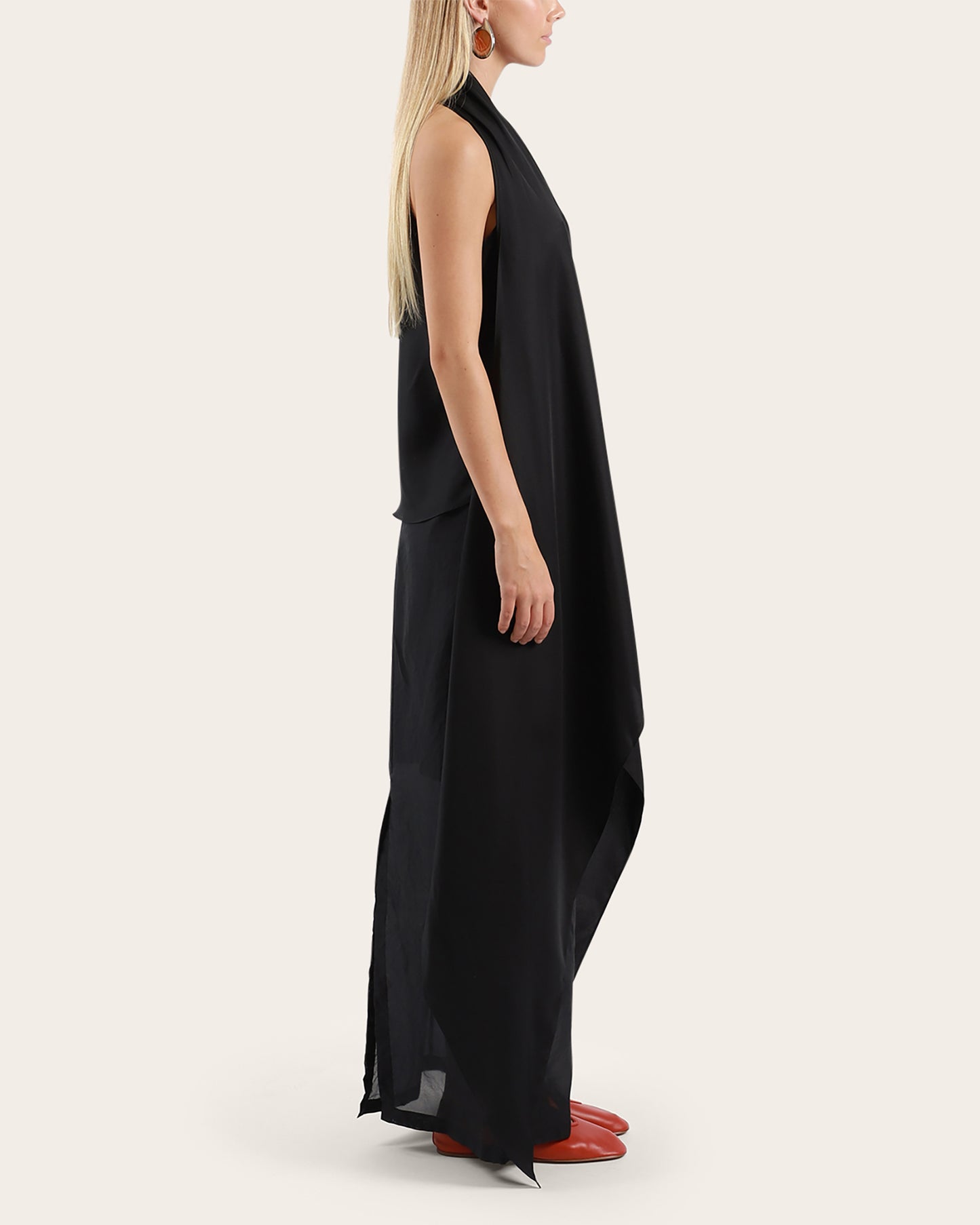 Draped Sleeveless Top