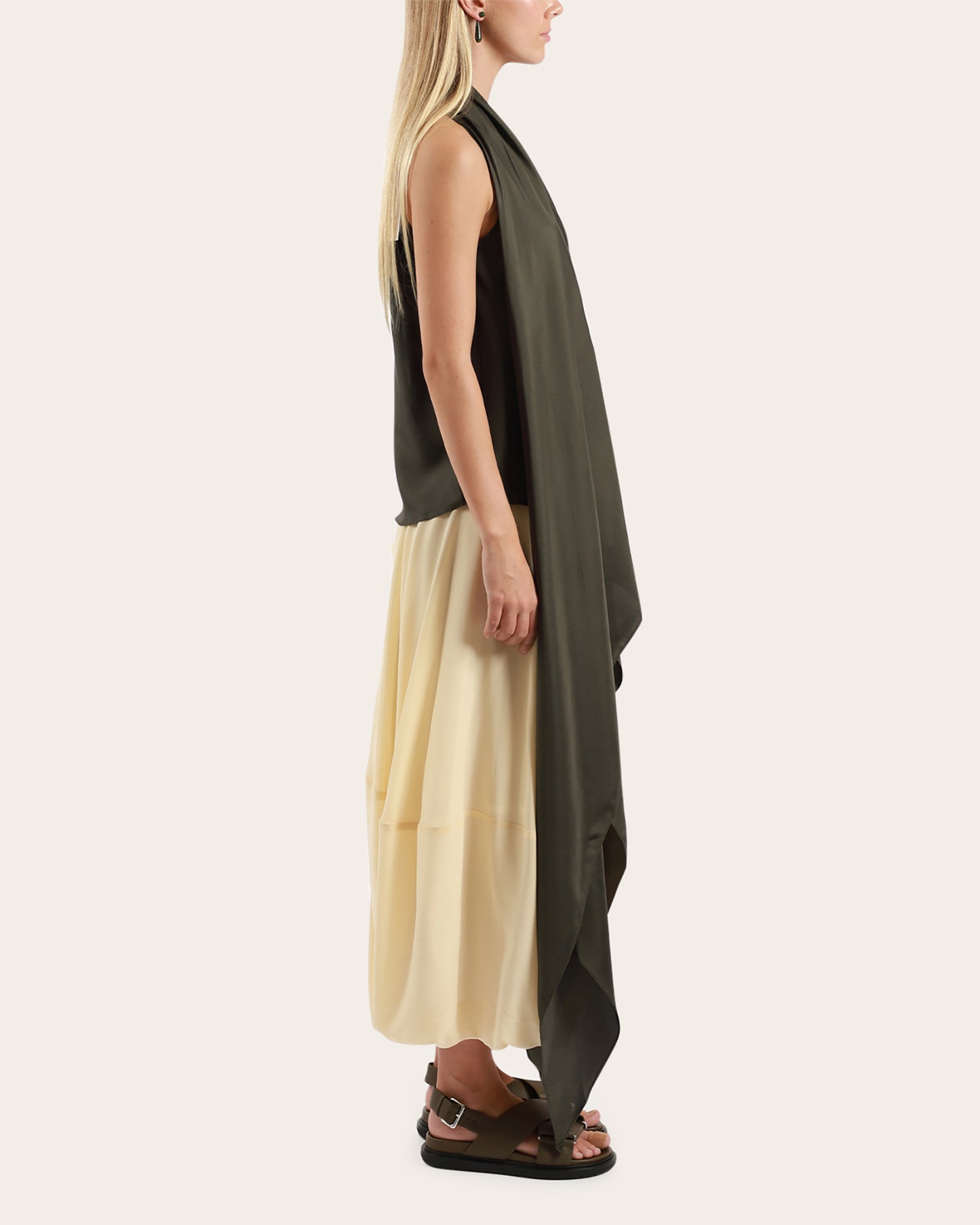 Draped Sleeveless Top