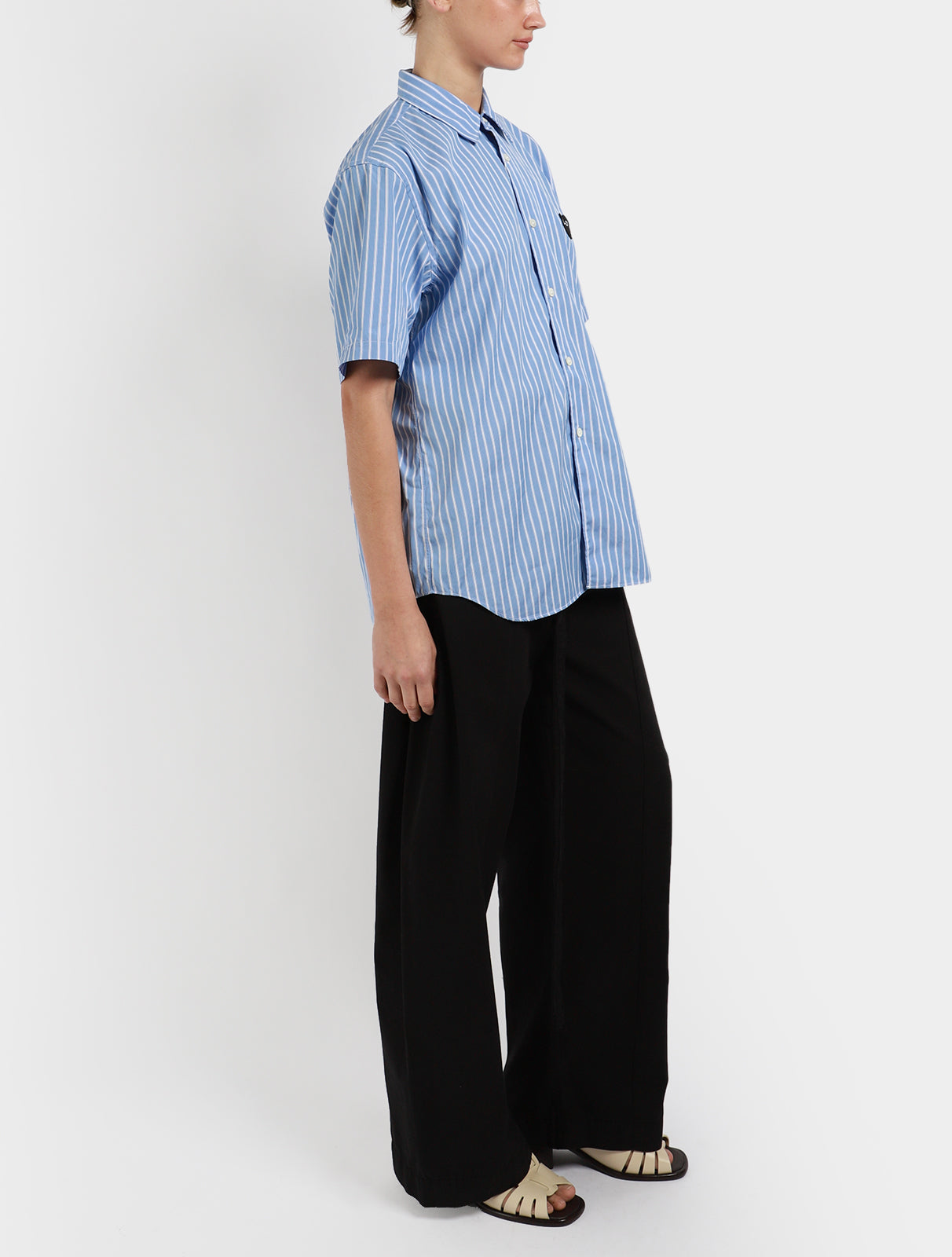 Unisex Short Sleeve Varied Stripe Shirt