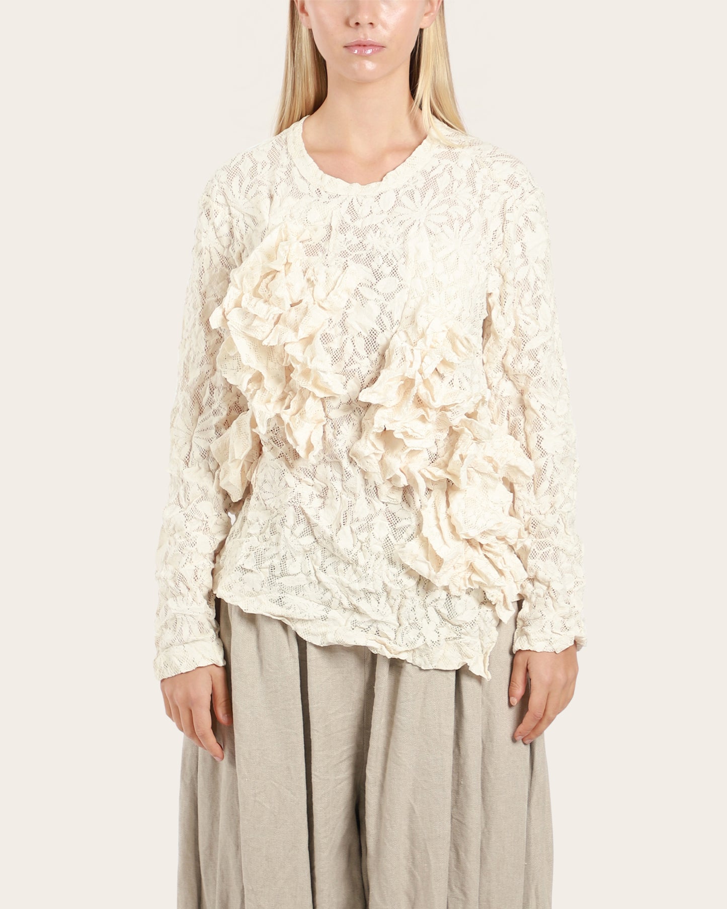 Lace Ruffle Top
