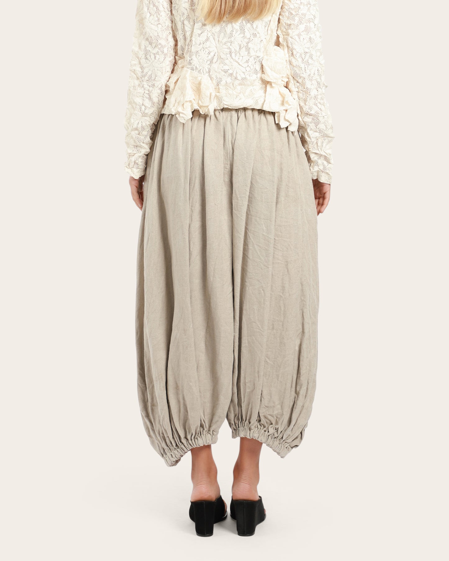 Cropped Balloon Trousers
