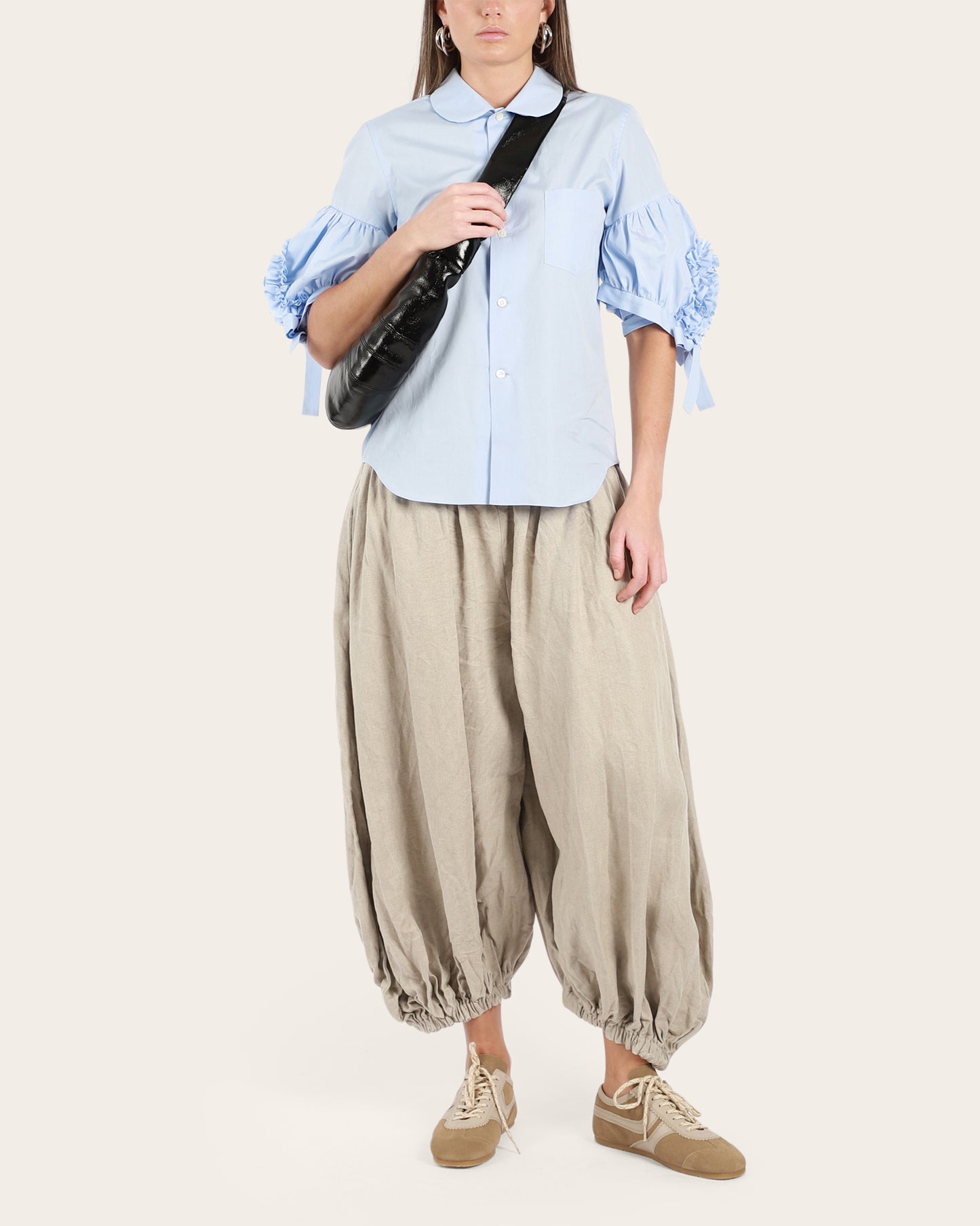 Cropped Balloon Trousers