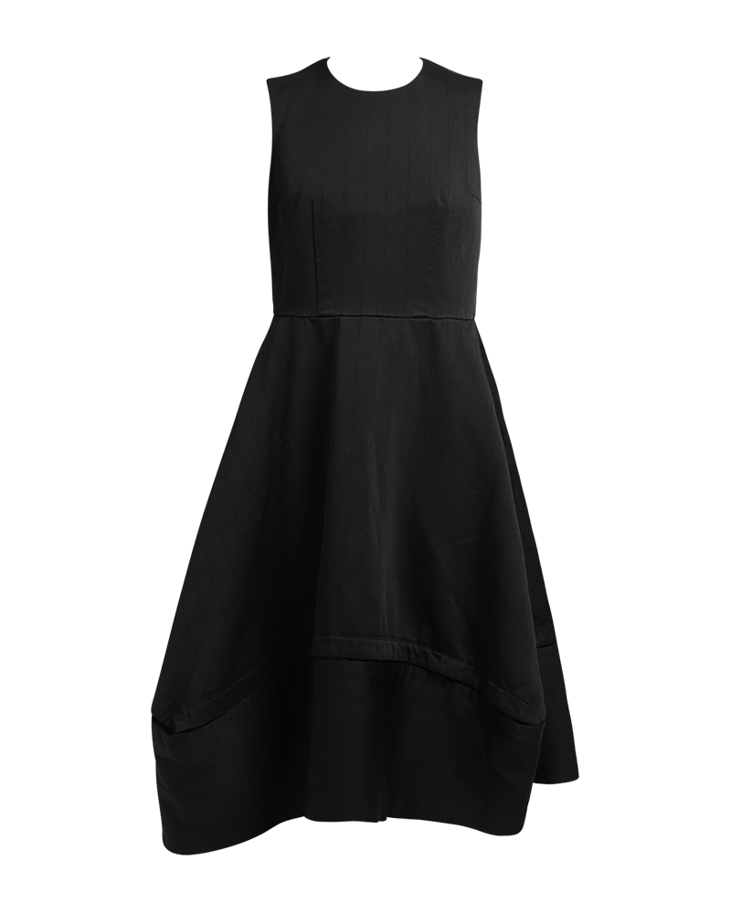 comme-des-garcons-fitted-waist-midi-dress-black