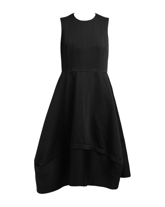 comme-des-garcons-fitted-waist-midi-dress-black