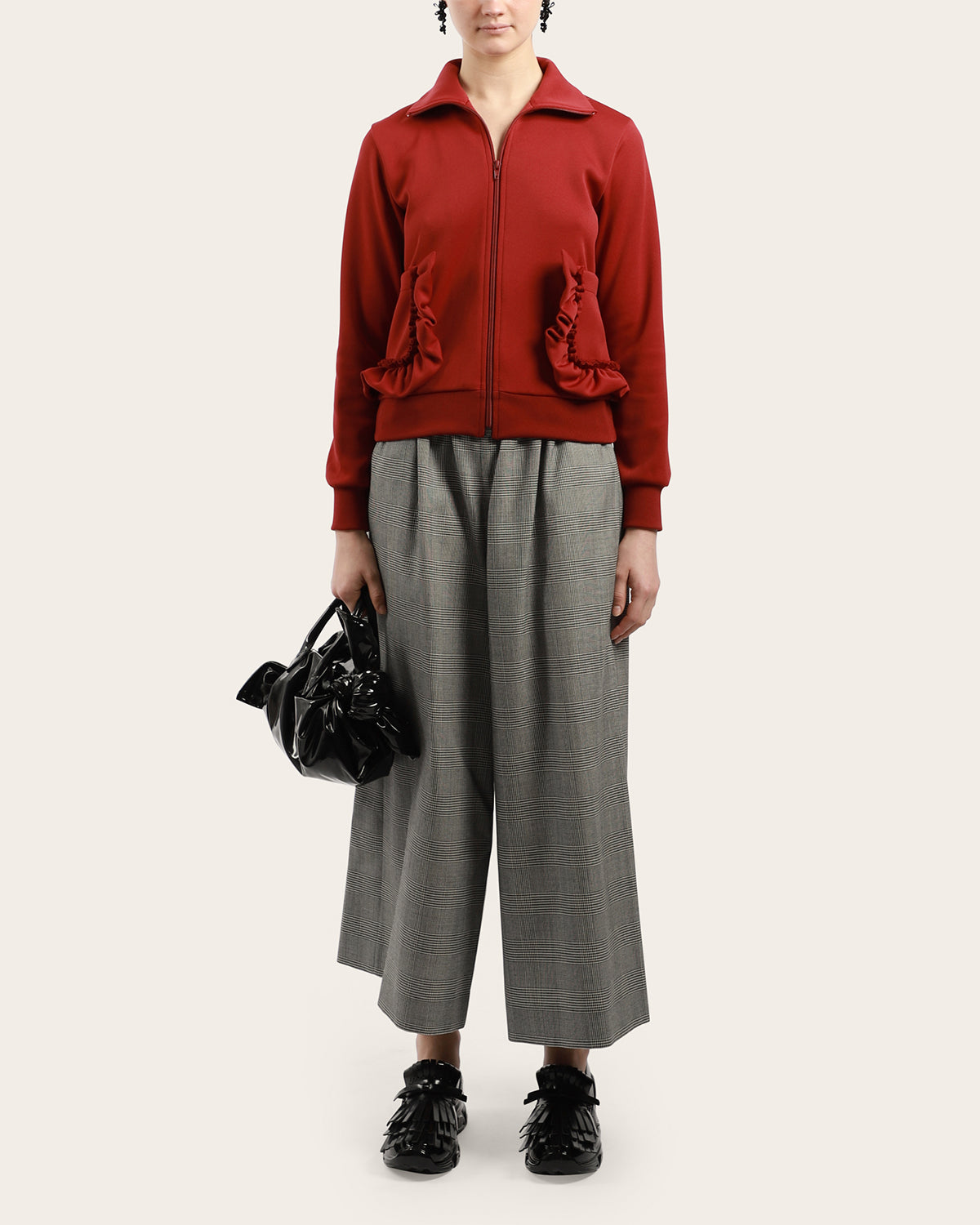 Ruffle Pocket Sweatshirt