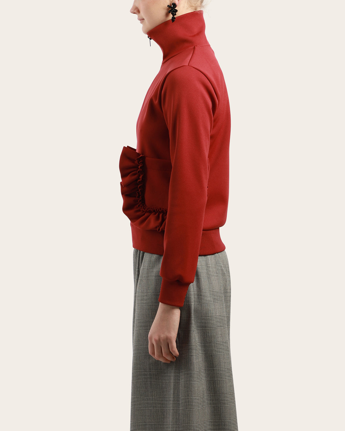 Ruffle Pocket Sweatshirt