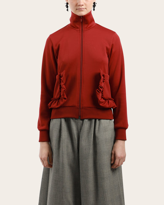 Ruffle Pocket Sweatshirt
