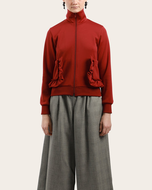 Ruffle Pocket Sweatshirt
