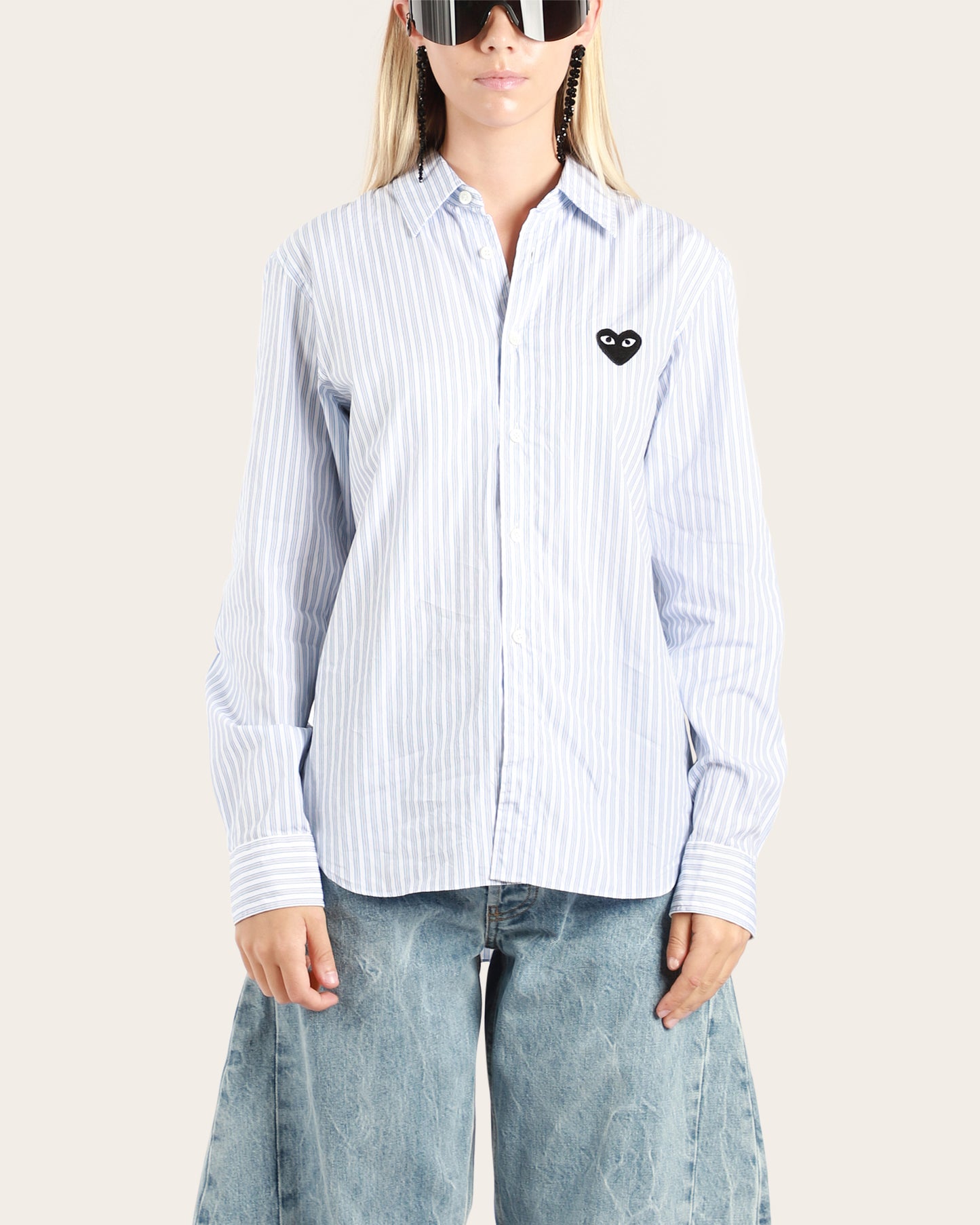 Stripe Shirt Black Heart