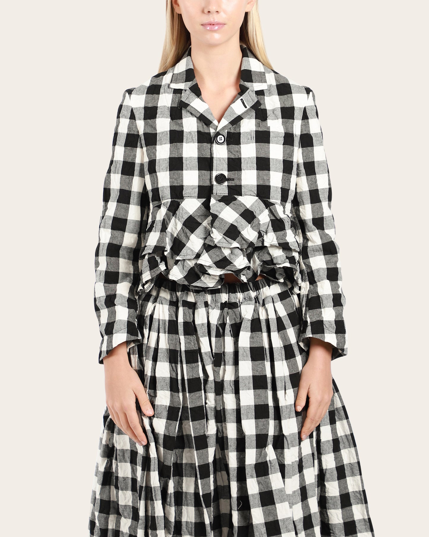 Crop Check Jacket