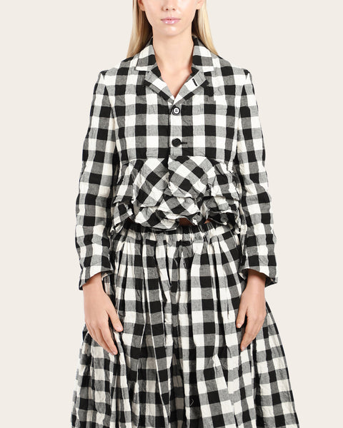 Crop Check Jacket