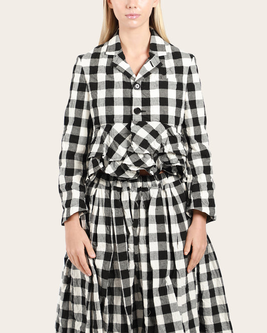 Crop Check Jacket