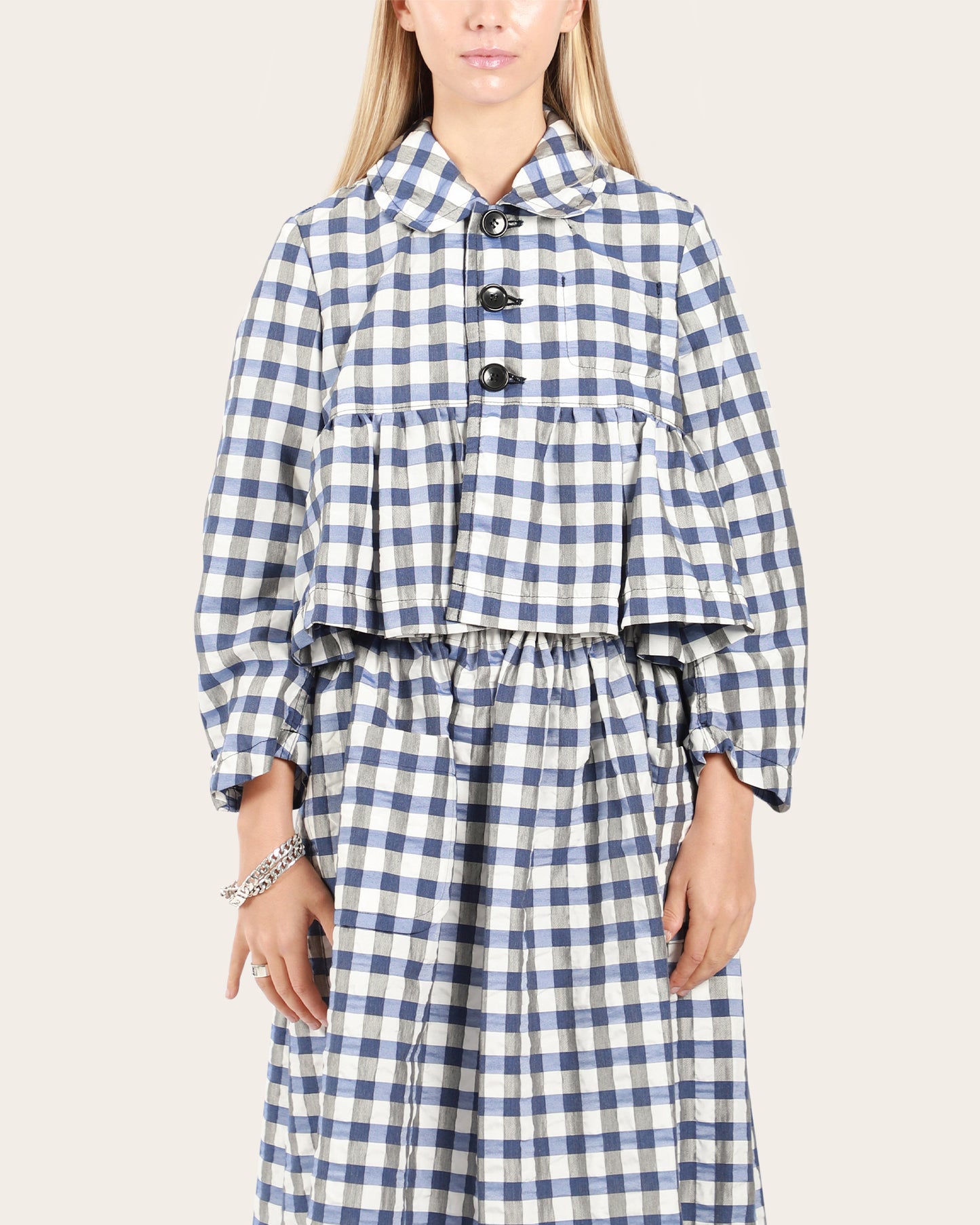 Crop Check Jacket