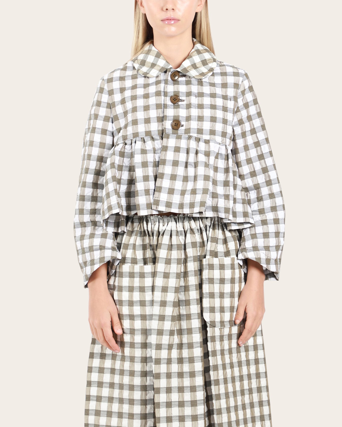 Crop Check Jacket